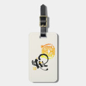 クリエイティブチノイスリーブラック&ゴールデンタイガーのシンボル ラゲッジタグ (正面縦)