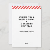 クリエイティブテニスクリスマスホリデーカード シーズンカード (裏面)