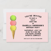 クリエイティブテニスバースデーパーティー 招待状 (正面)