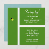 クリエイティブテニスパーティの招待状 招待状 (正面/裏面)