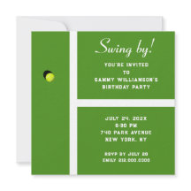 クリエイティブテニスパーティー招待状