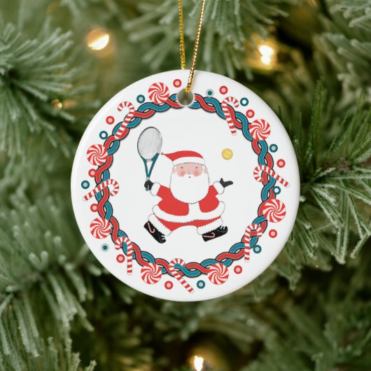 クリエイティブテニスホリデーギフト セラミックオーナメント (ツリー)