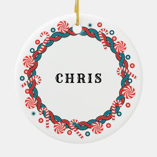 クリエイティブテニスホリデーギフト セラミックオーナメント (裏面)