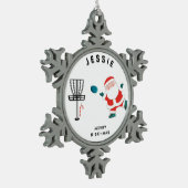 クリエイティブディスクゴルフ スノーフレークピューターオーナメント (左)