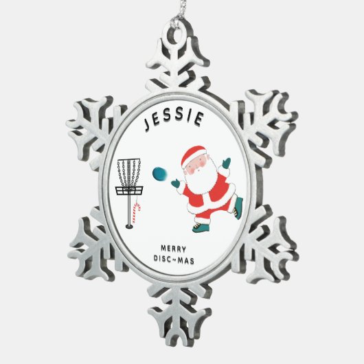 クリエイティブディスクゴルフ スノーフレークピューターオーナメント (右)