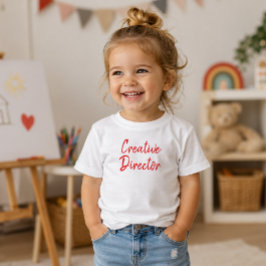 「クリエイティブディレクター」楽しいプレイフルアーティストのタイポグラフィ トドラーTシャツ