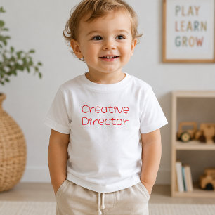 「クリエイティブディレクター」楽しいプレイフルアーティストのタイポグラフィ トドラーTシャツ