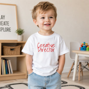 「クリエイティブディレクター」楽しいプレイフルアーティストのタイポグラフィ トドラーTシャツ