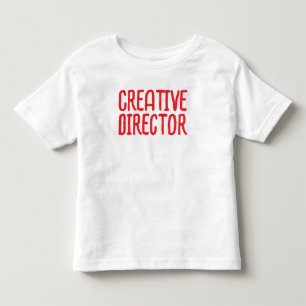 「クリエイティブディレクター」楽しいプレイフルアーティストタイポグラフィ トドラーTシャツ