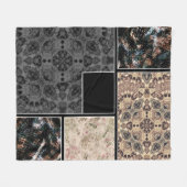 クリエイティブデザイン写真文字装飾用スネークスキン フリースブランケット (正面(横))