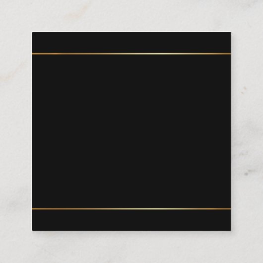 クリエイティブトレンディーグラマー金ゴールドモノグラムラックスゴールデン スクエア名刺 (裏面)