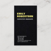 クリエイティブトレンディーモダンミニマリストプレーンブラック 名刺 (正面)