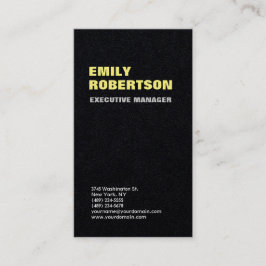 クリエイティブトレンディーモダンミニマリストプレーンブラック 名刺