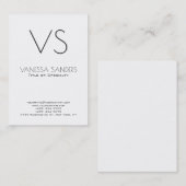 クリエイティブトレンディーモノグラムプレーンホワイト 名刺 (正面/裏面)