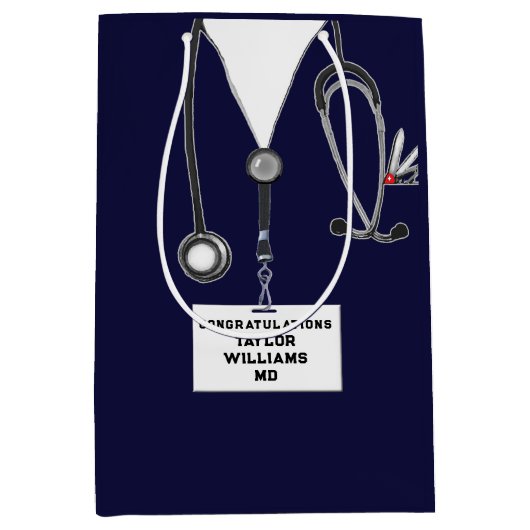 クリエイティブドクター卒業 ミディアムペーパーバッグ (正面)