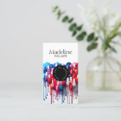 クリエイティブドリップポーランドネイルアーティストサロン 名刺 (スタンド正面)