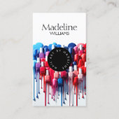 クリエイティブドリップポーランドネイルアーティストサロン 名刺 (正面)