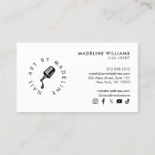 クリエイティブドリップポーランドロゴネイルアーティストサロン 名刺 (裏面)