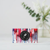 クリエイティブドリップポーランドロゴネイルアーティストサロン 名刺 (スタンド正面)