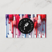 クリエイティブドリップポーランドロゴネイルアーティストサロン 名刺 (正面)