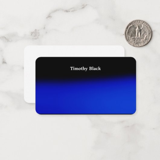 クリエイティブナイトブルーエレガントプレーンモダンスタイル ノートカード (正面/裏面インサイチュ)