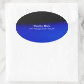 クリエイティブナイトブルーエレガントプレーンモダンスタイル 楕円形シール (バッグ)