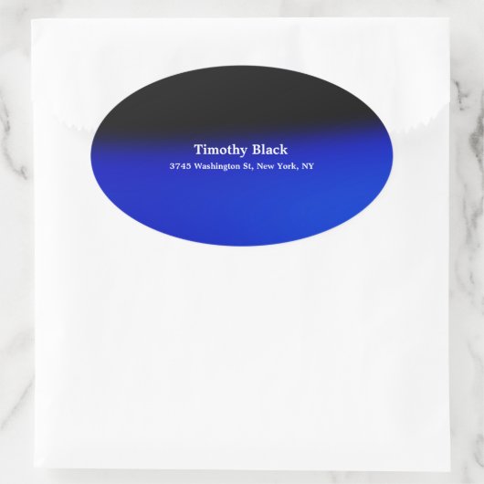 クリエイティブナイトブルーエレガントプレーンモダンスタイル 楕円形シール (バッグ)