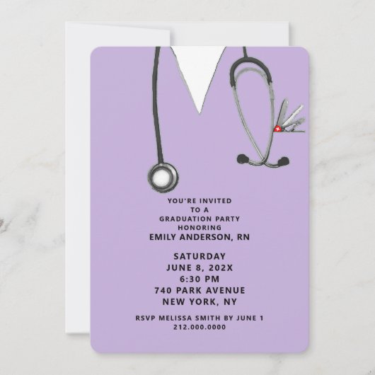 クリエイティブナース卒業党 招待状 (正面)