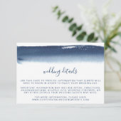 クリエイティブネイビーブルーウォーター結婚カラー詳細 エンクロージャーカード (スタンド正面)