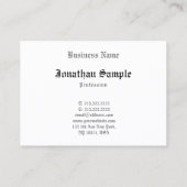 クリエイティブノスタルジクラシックック古英語文字 名刺 (裏面)