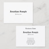 クリエイティブノスタルジクラシックック古英語文字 名刺 (正面/裏面)