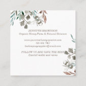 クリエイティブハニービーアピラヴィンテージ スクエア名刺 (裏面)