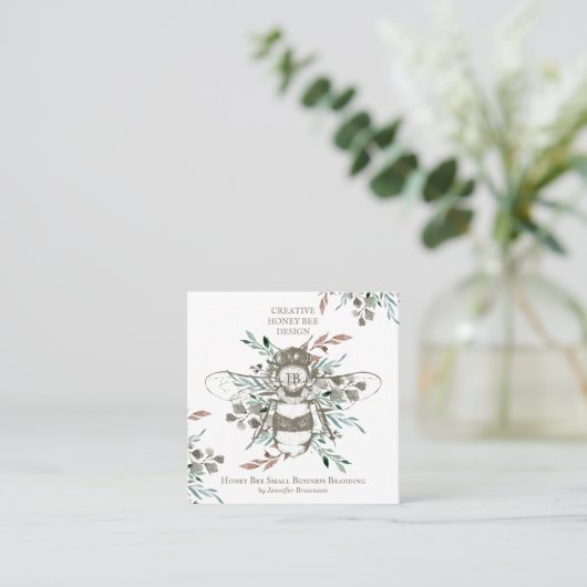 クリエイティブハニービーアピラヴィンテージ スクエア名刺 (スタンド正面)