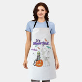 クリエイティブハロウィーンをテーマにした エプロン (着用した状態)