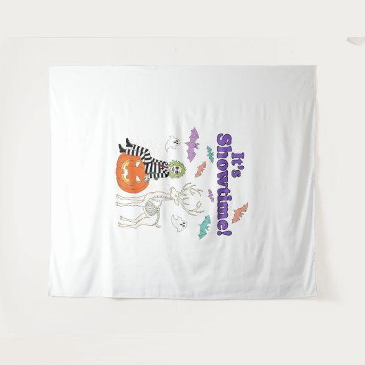 クリエイティブハロウィーンをテーマにした タペストリー (正面(横))
