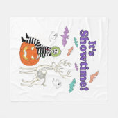 クリエイティブハロウィーンをテーマにした フリースブランケット (正面(横))