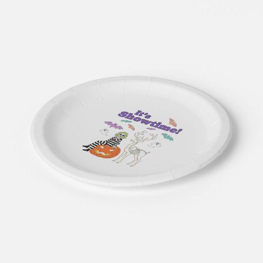 クリエイティブハロウィーンをテーマにした ペーパープレート (アングル)