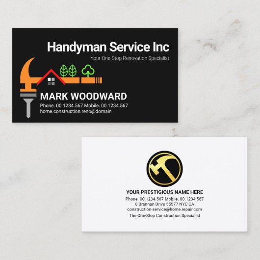 クリエイティブハンディマンハンマーホーム 名刺 (正面/裏面)