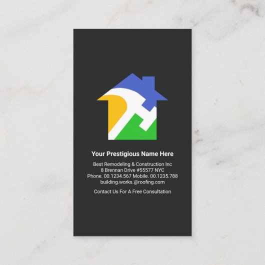 クリエイティブハンディマンホームルーフウィンドウ 名刺 (裏面)