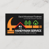 クリエイティブハンディーマンハンマー屋上建築 名刺 (正面)