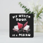 クリエイティブハンドドローブクルーズ車とピアノ 招待状 (スタンド正面)