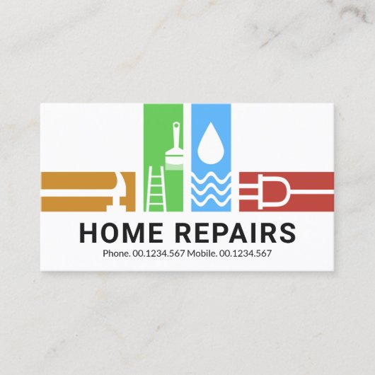 クリエイティブハンドマニツールストライプ 名刺 (正面)