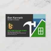 クリエイティブハンマー抽象芸術建物建築 名刺 (正面)