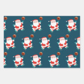 クリエイティブバスケットボールクリスマス ラッピングペーパーシート (正面)