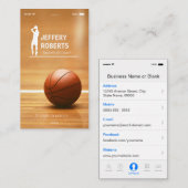 クリエイティブバスケットボールコーチバスケットボールトレーナー 名刺 (正面/裏面)