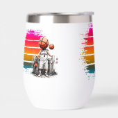 クリエイティブバスケットボールデザイン – 選手、靴&ボール (左面)