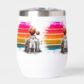 クリエイティブバスケットボールデザイン – 選手、靴&ボール (正面)