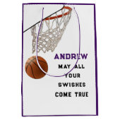 クリエイティブバスケットボール中抱き枕 ミディアムペーパーバッグ (正面)