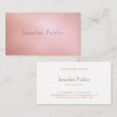 クリエイティブバラ金ゴールドモダンプロフェッショナルプレーン 名刺 (正面/裏面)