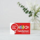 クリエイティブバルブのプラグシルエットの手作り 名刺 (スタンド正面)